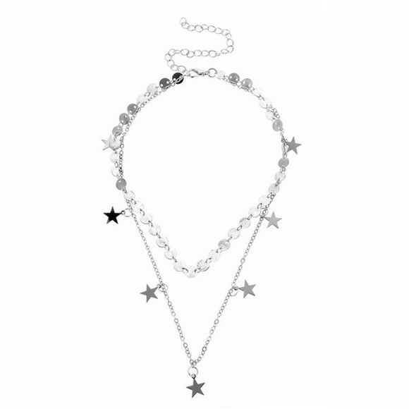 Silver Star Choker Necklace - Picture 4 of 5